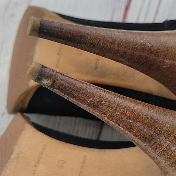 Balenciaga Black Suede Lace Up Shootie SIZE 40 or 9 - Picture 8 of 9